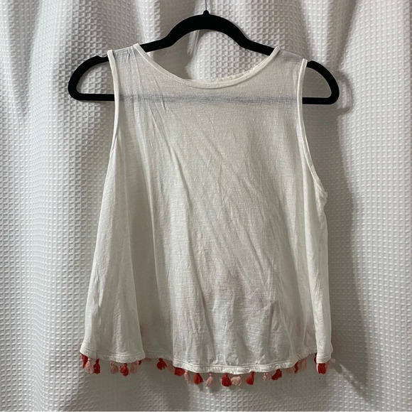 NWOT LOFT Beach Tasseled Wrap Back Tank - Picture 1 of 5